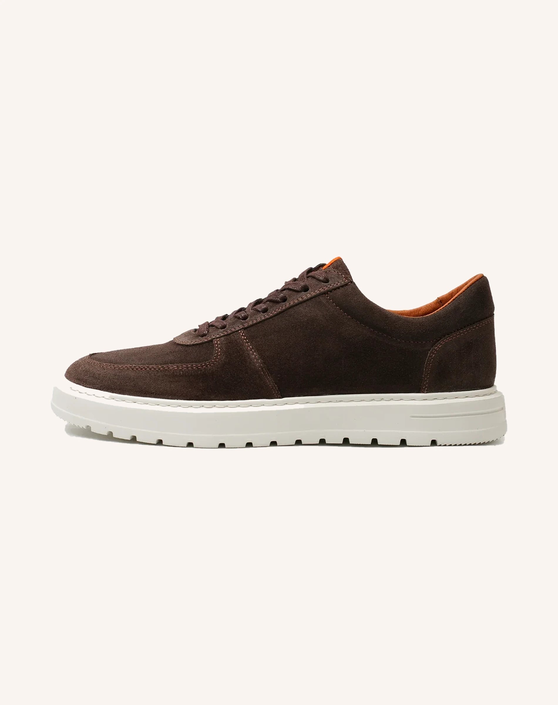 Men Suede Lace Up Low Top Sneakers