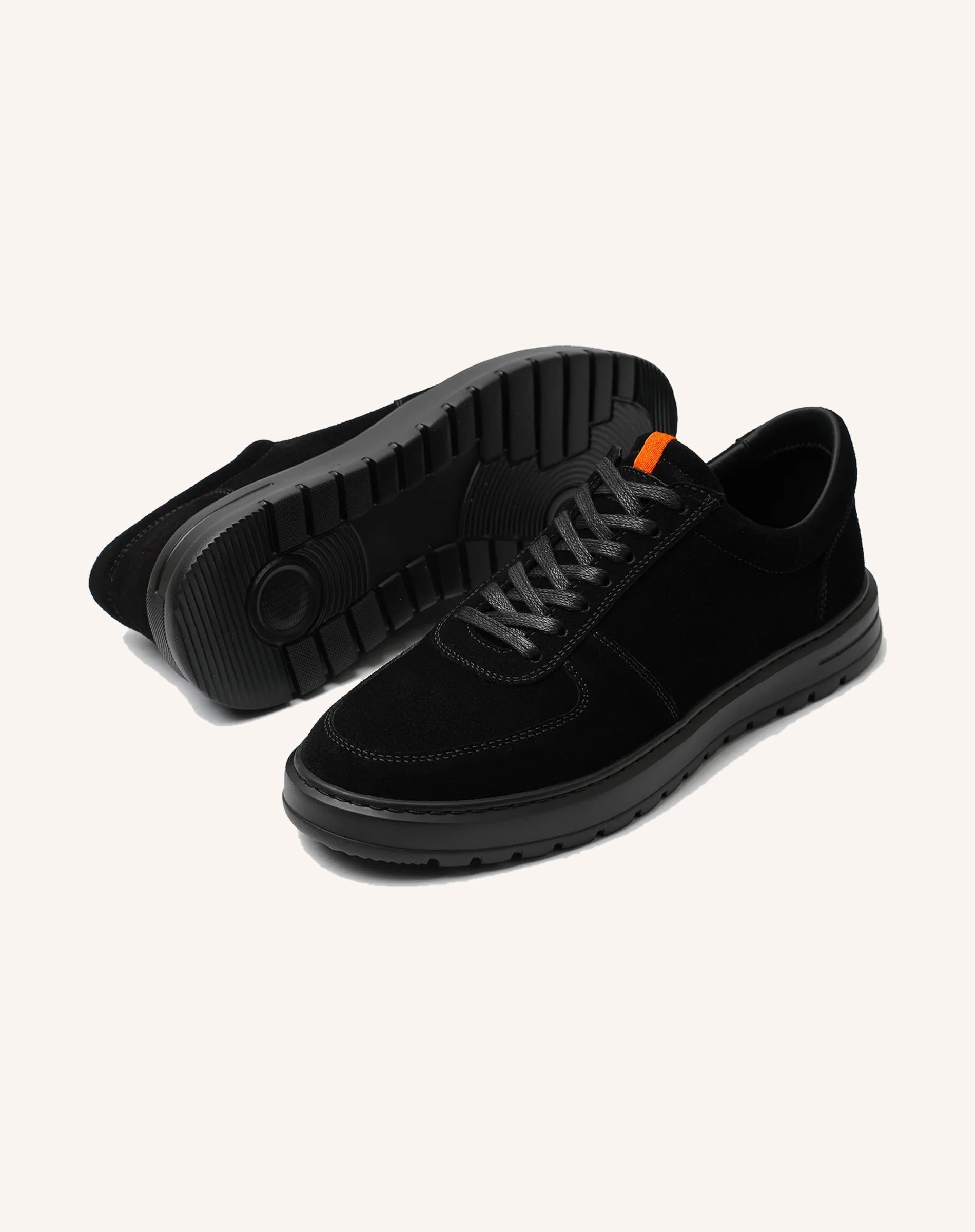 Men Suede Lace Up Low Top Sneakers
