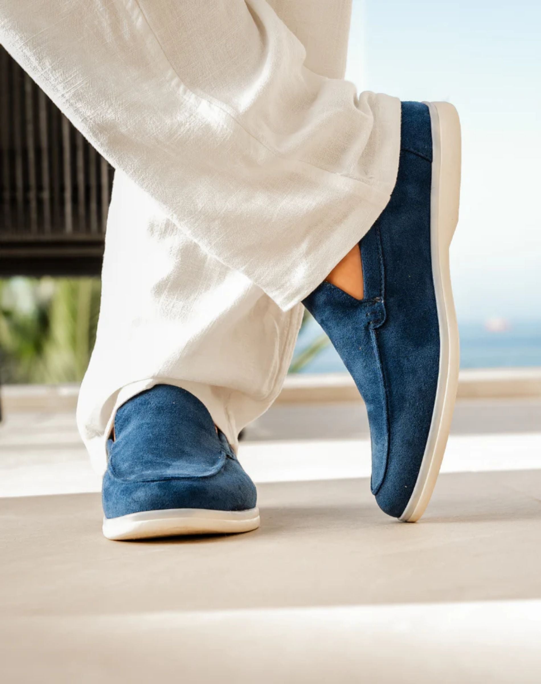 Men's Suede Loafers Classic Slip On Dress Shoes