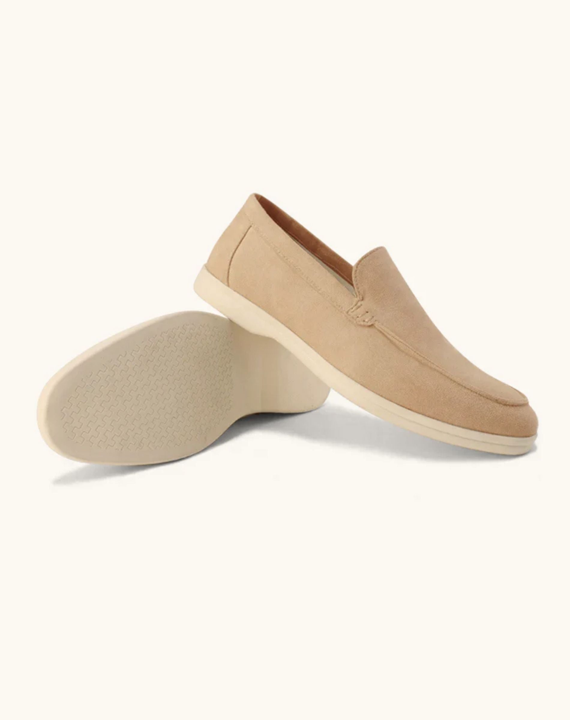 Men's Suede Loafers Classic Slip On Dress Shoes