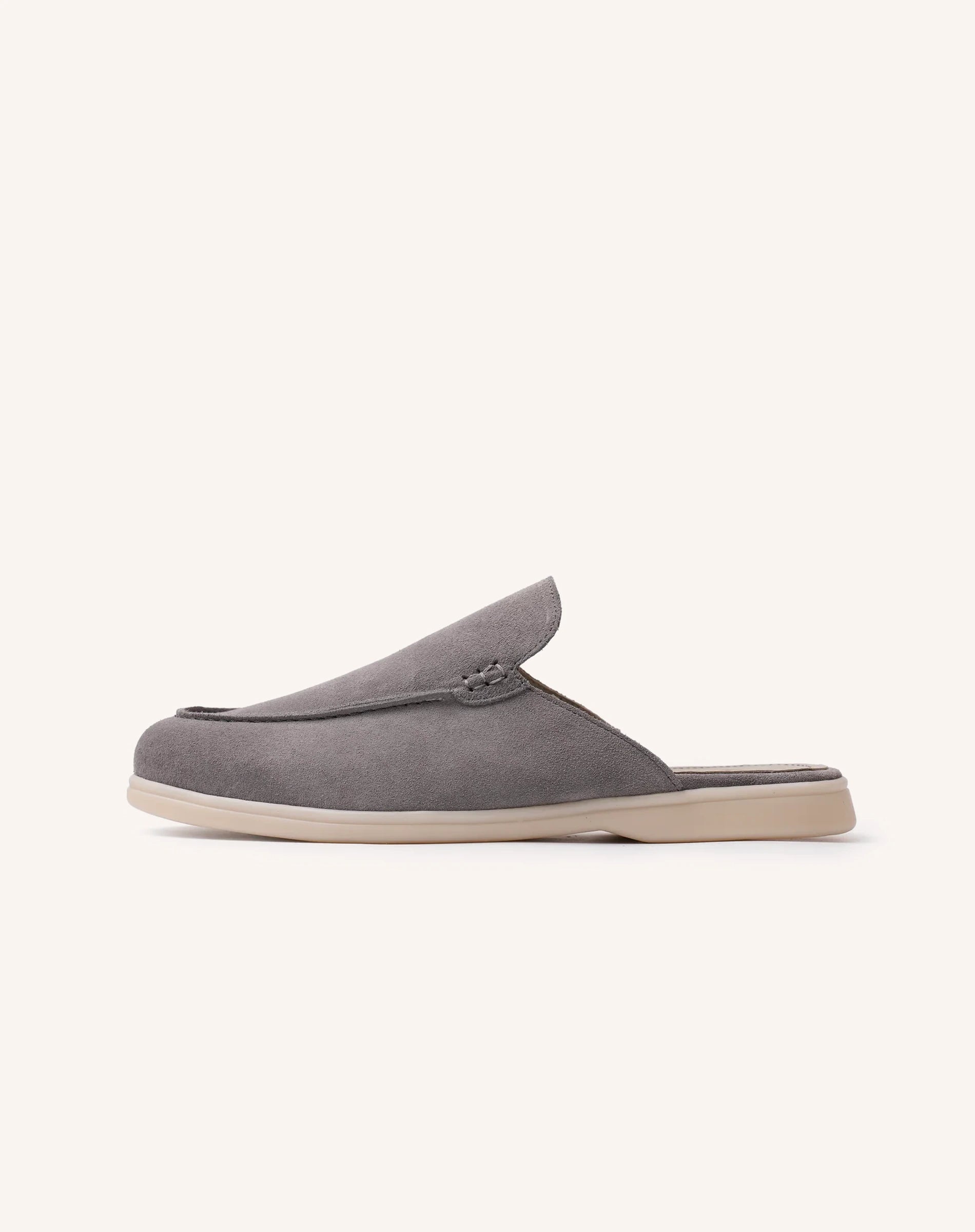 Men Suede Backless Loafer Slippers Casual Mule Shoes
