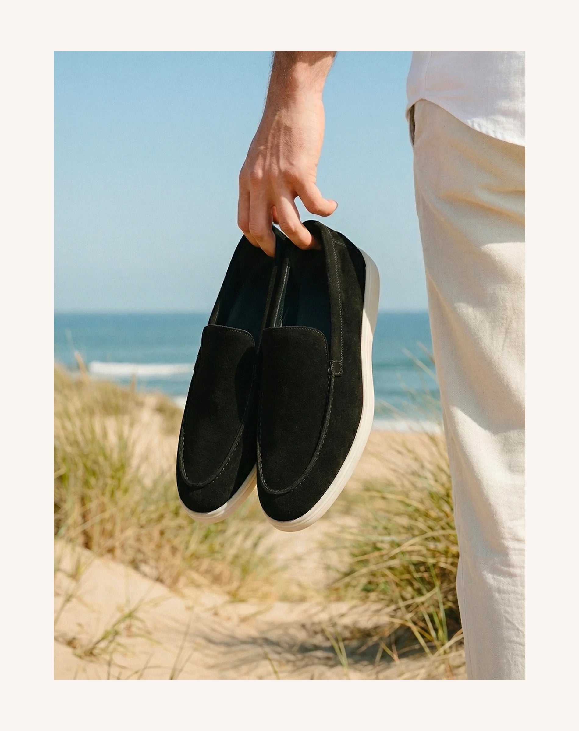 Men Suede Slip On Loafers