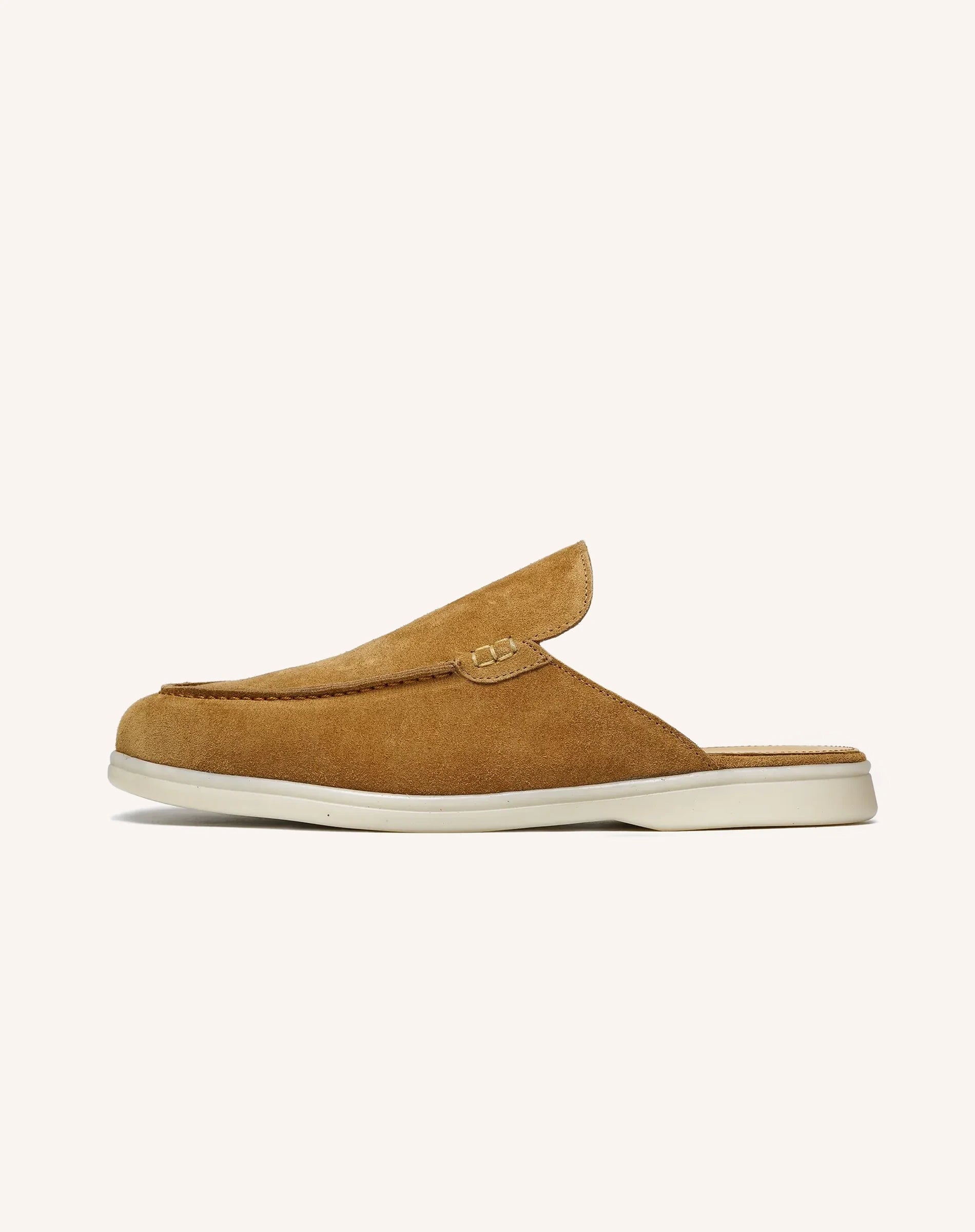 Men Suede Backless Loafer Slippers Casual Mule Shoes