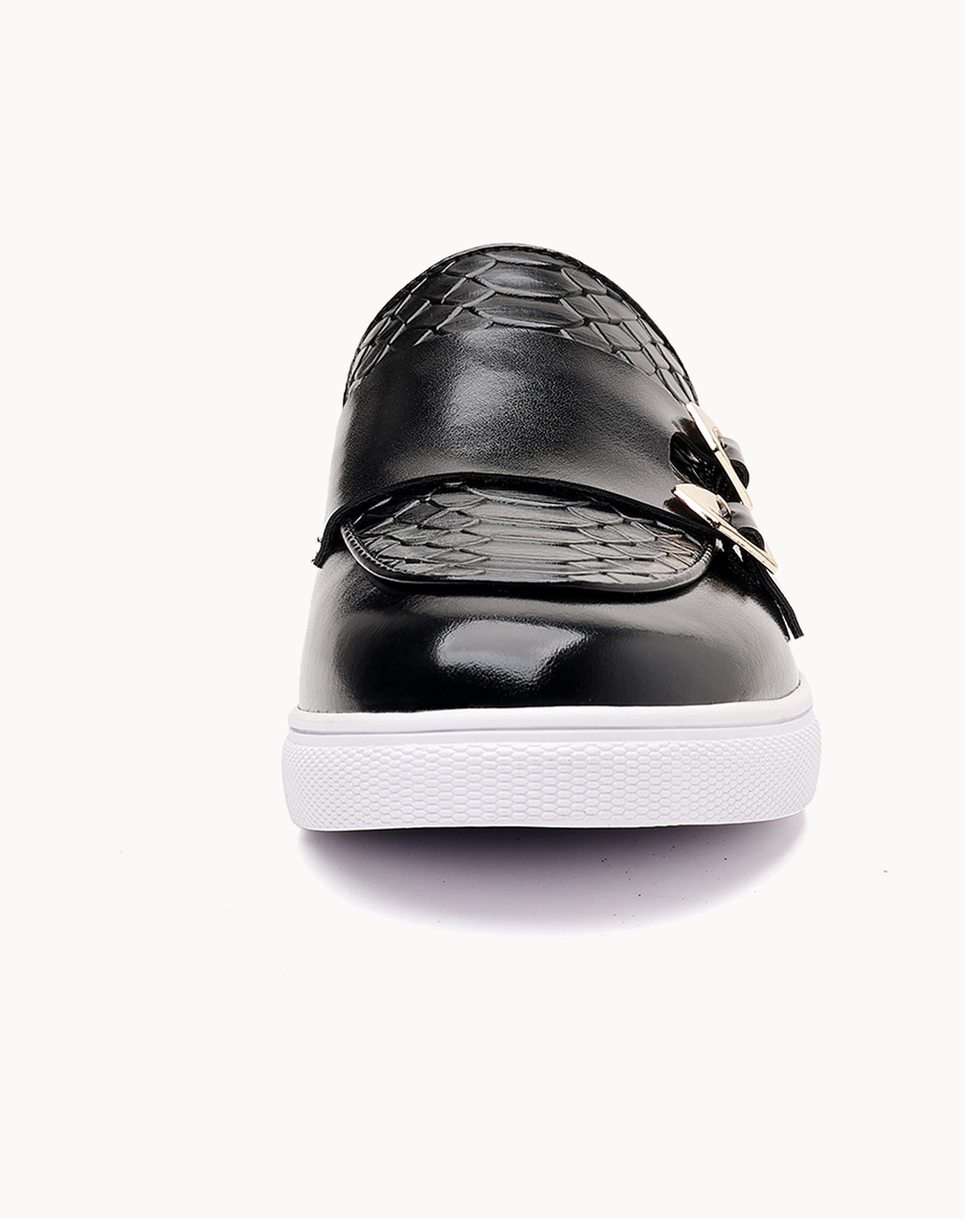 Cow Leather Double Monk Strap Loafers