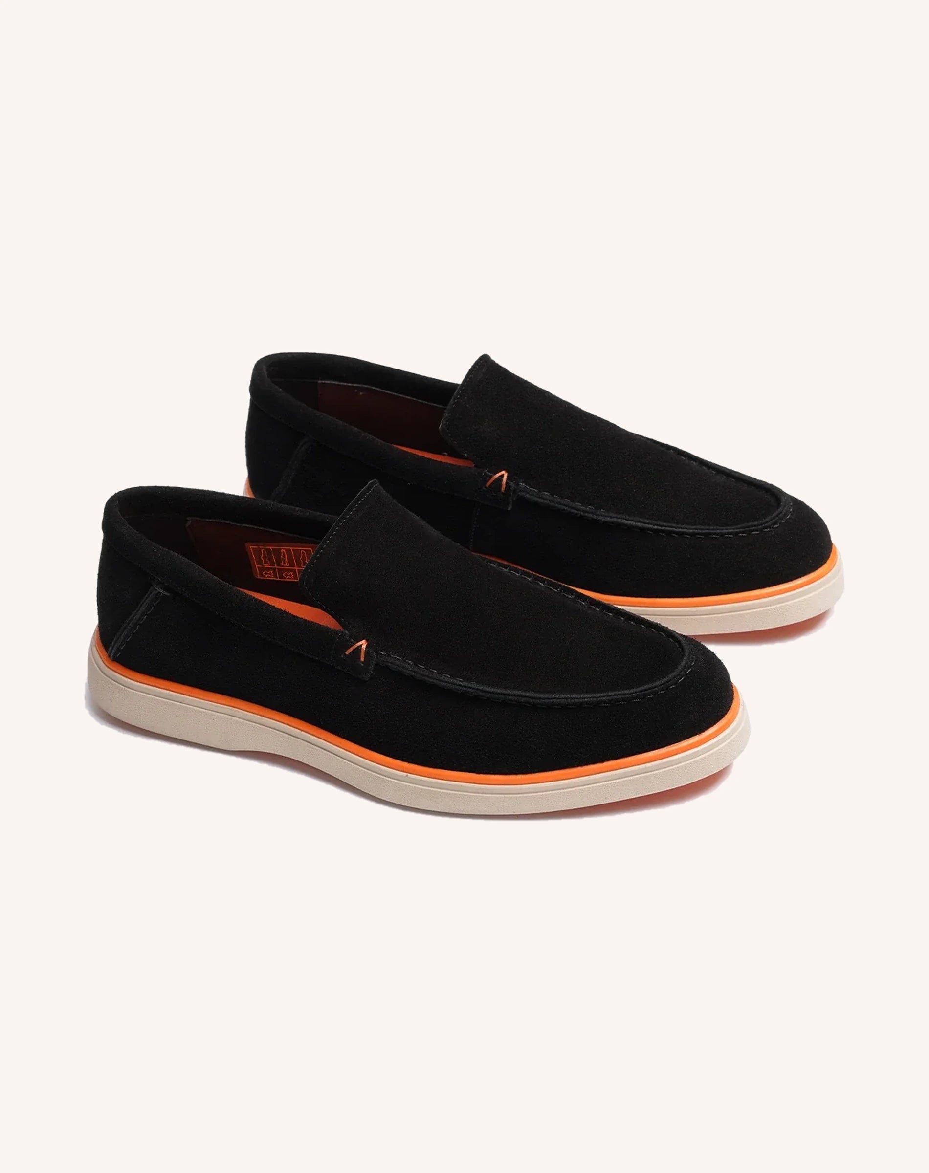 Men Suede Slip On Loafers Contrast Sole