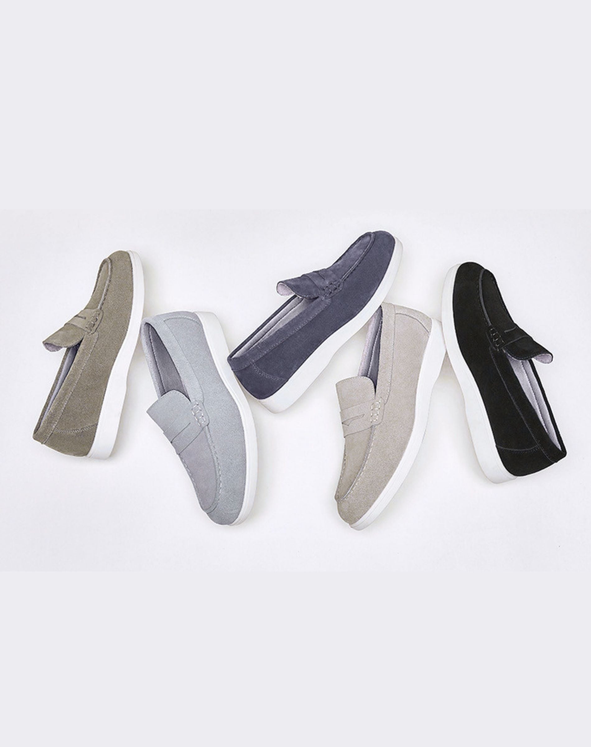 Men’s Suede Penny Loafers Slip On Casual Shoes